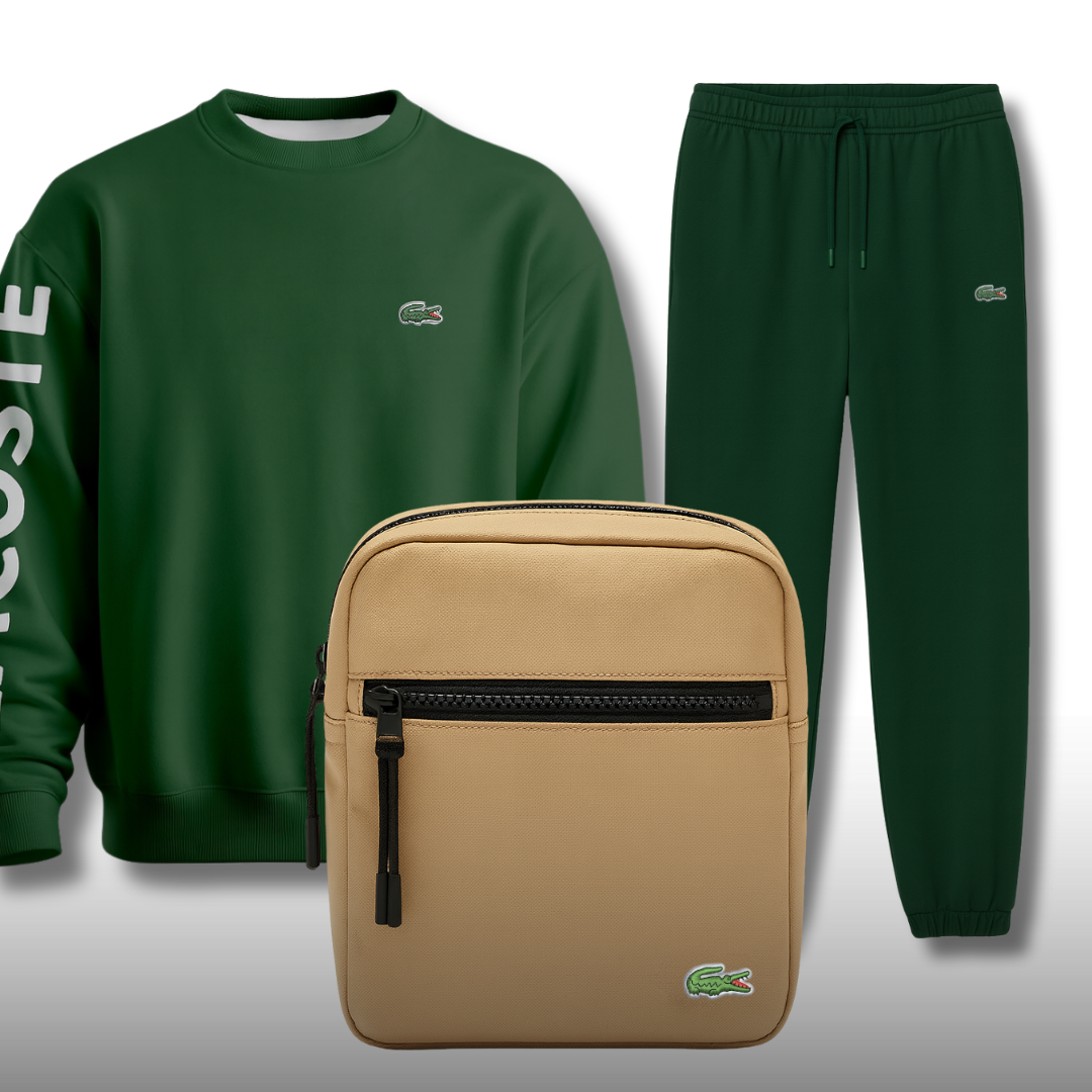 Sweatshirt + Trousers + Shoulder bag