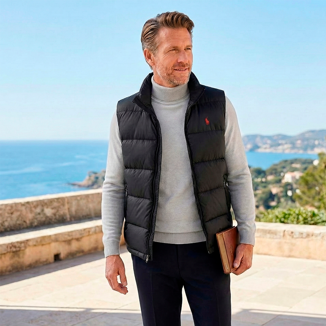 Polo Puffer Vest & Turtleneck Set