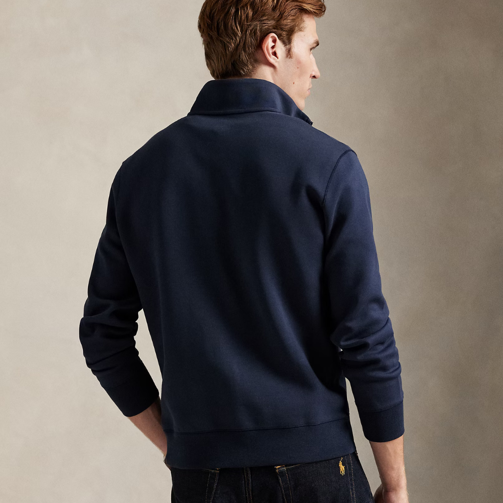 Double-Knit Quarter-Zip Pullover