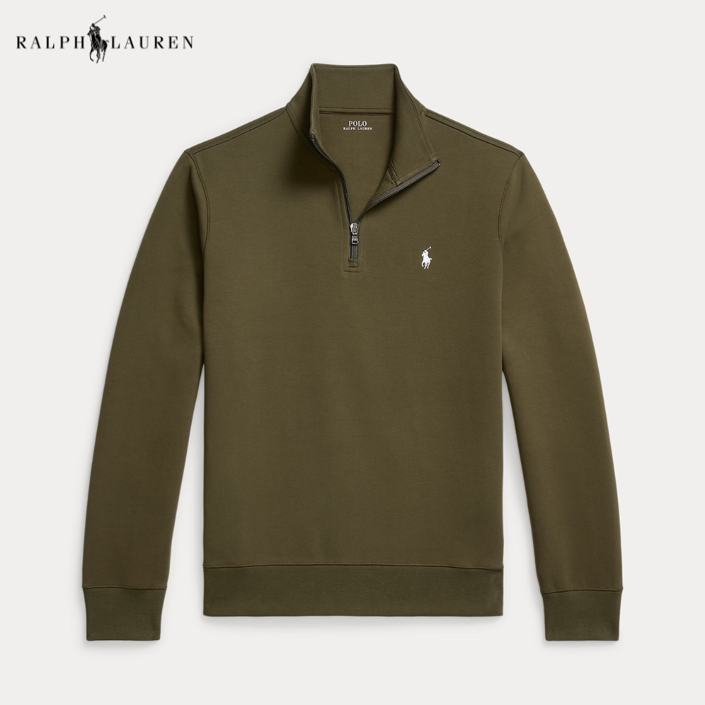 Double-Knit Quarter-Zip Pullover