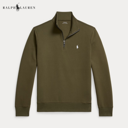 Double-Knit Quarter-Zip Pullover