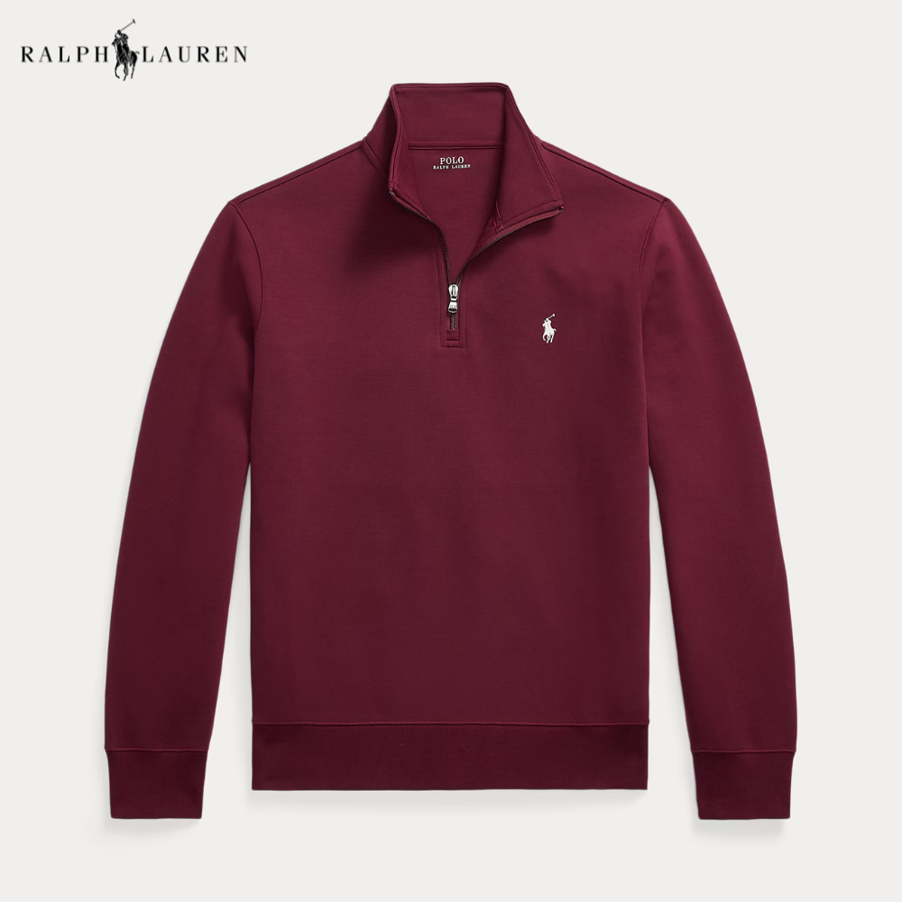 Double-Knit Quarter-Zip Pullover