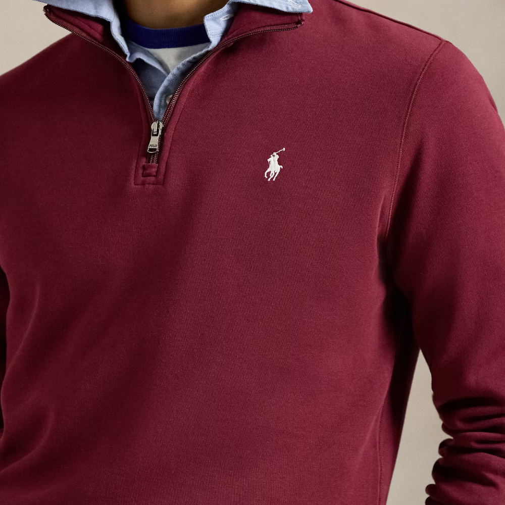 Double-Knit Quarter-Zip Pullover