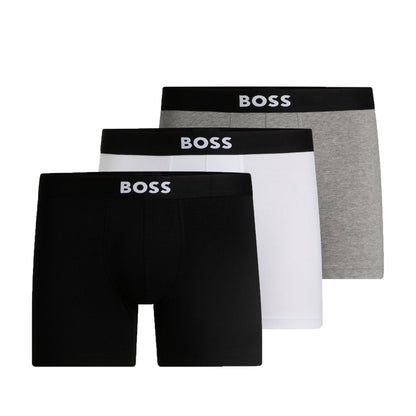 Black 3 Pack Boxer Briefs White/Grey/Black