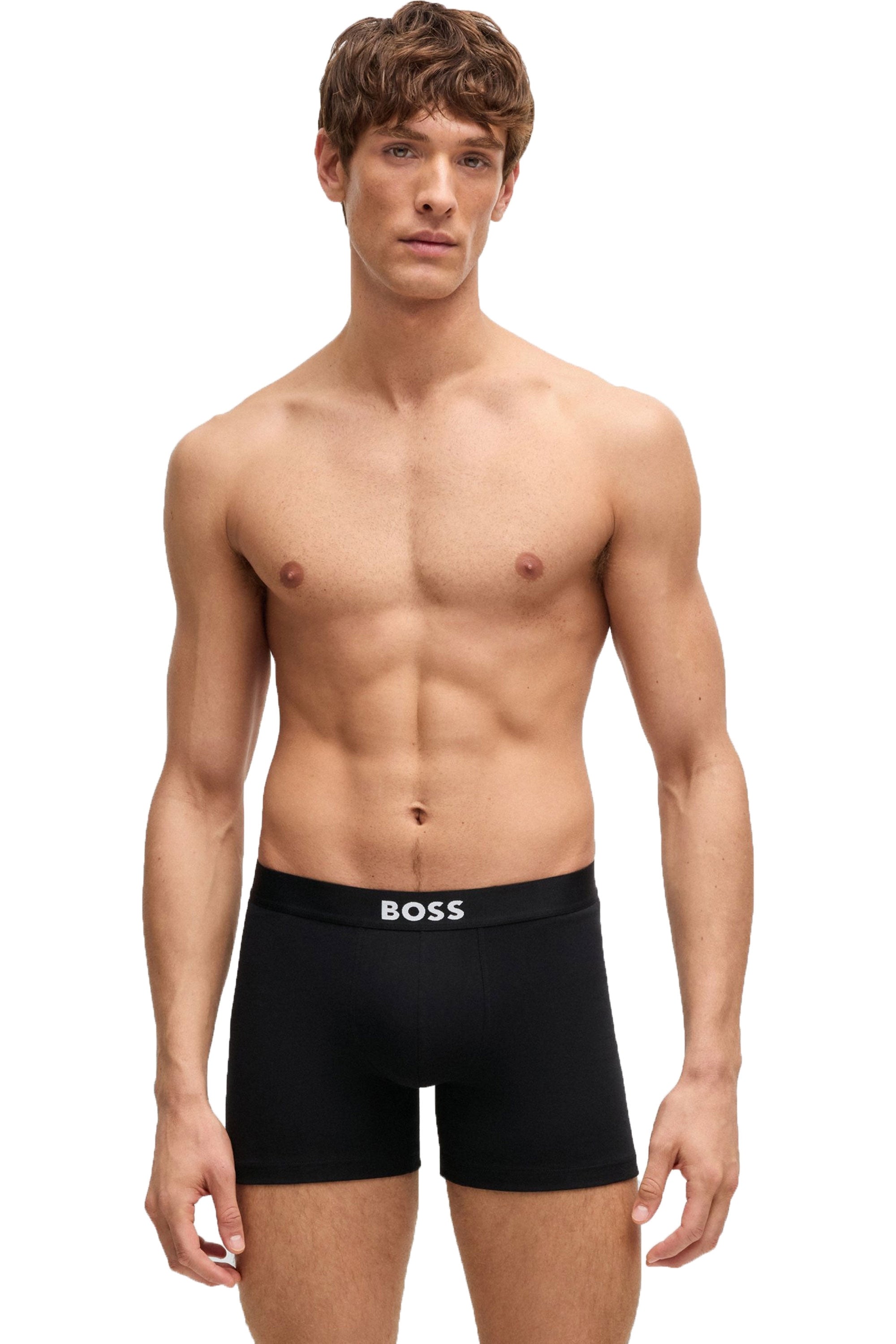 Black 3 Pack Boxer Briefs White/Grey/Black