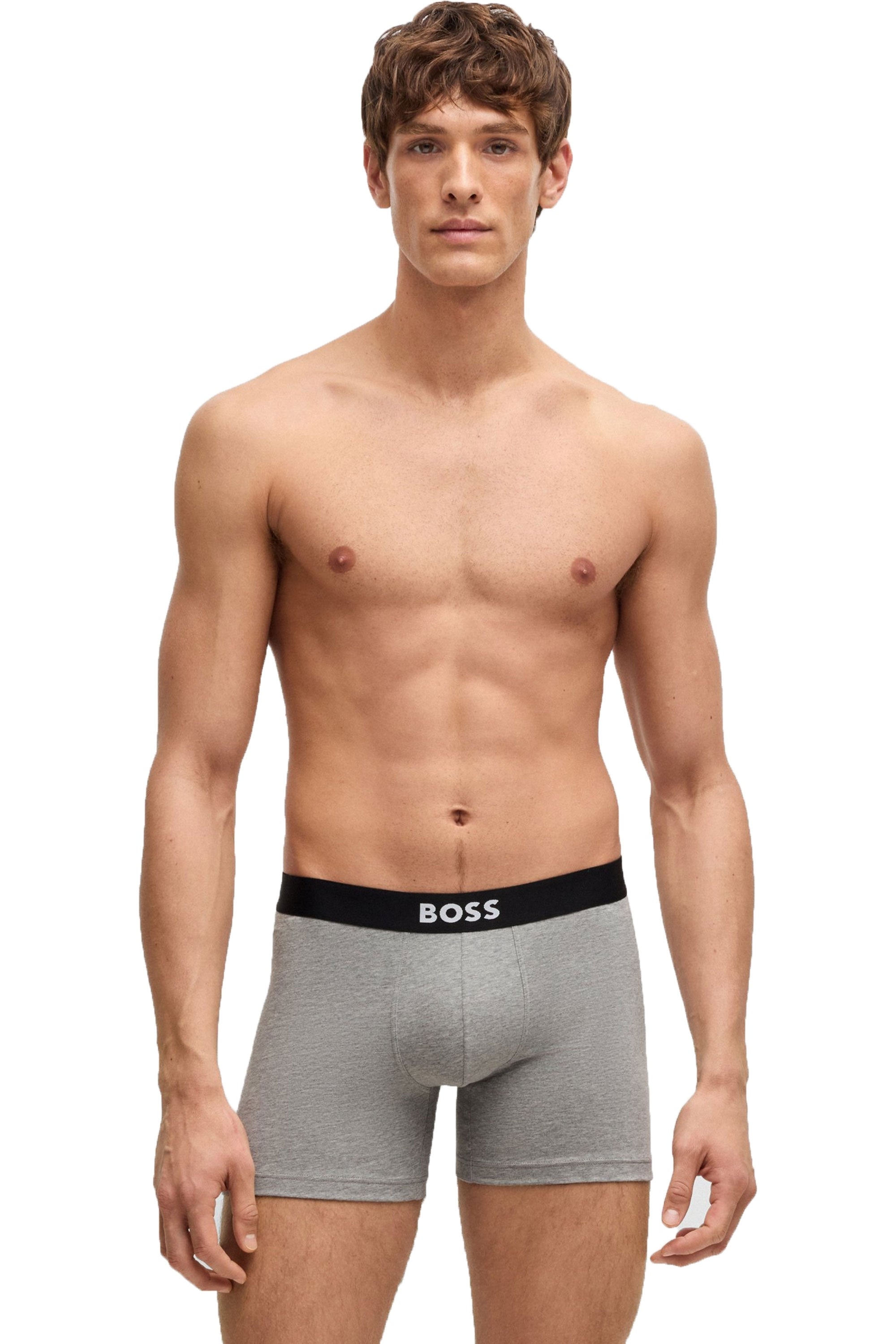Black 3 Pack Boxer Briefs White/Grey/Black
