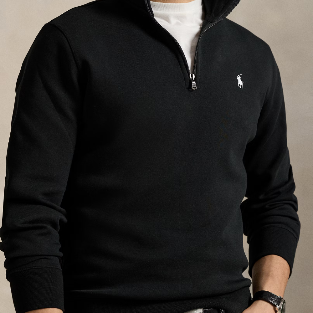Double-Knit Quarter-Zip Pullover
