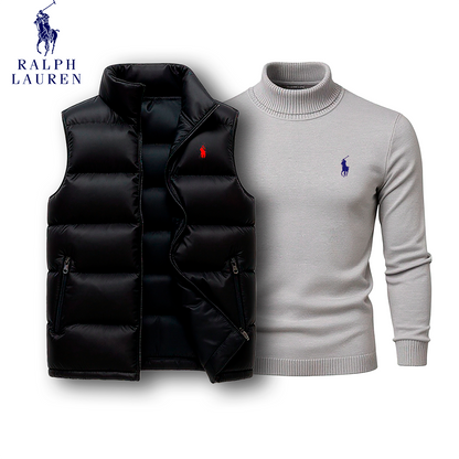 Polo Puffer Vest & Turtleneck Set