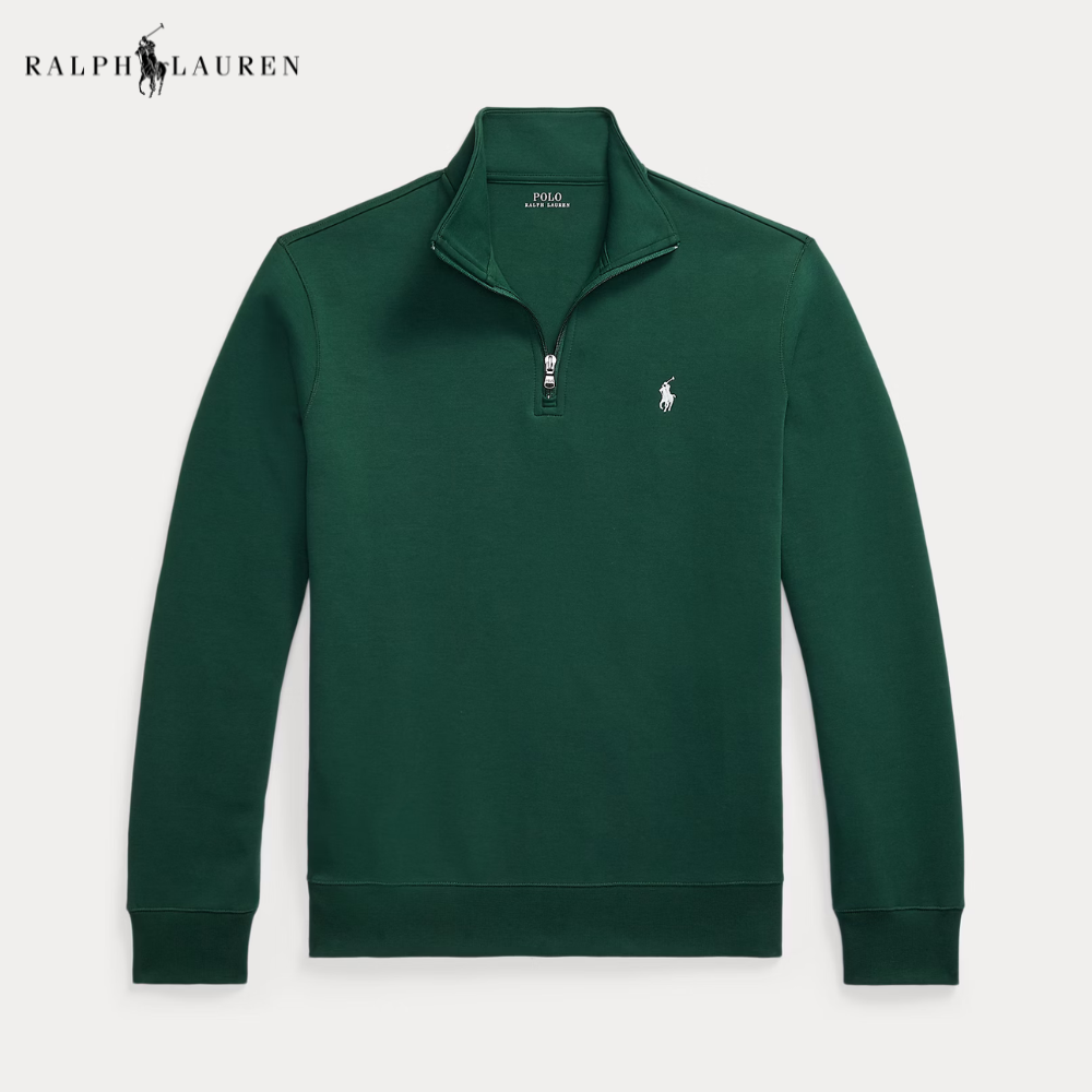 Double-Knit Quarter-Zip Pullover