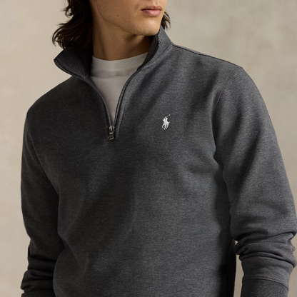Double-Knit Quarter-Zip Pullover