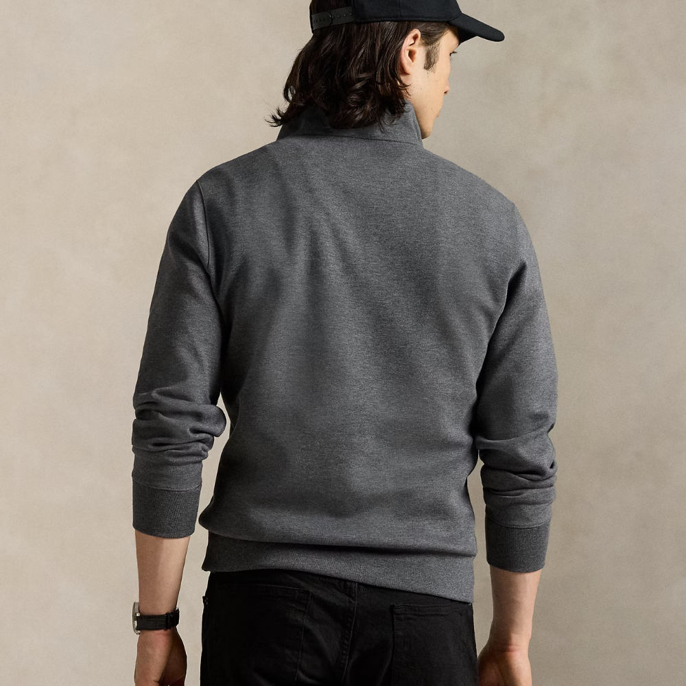 Double-Knit Quarter-Zip Pullover
