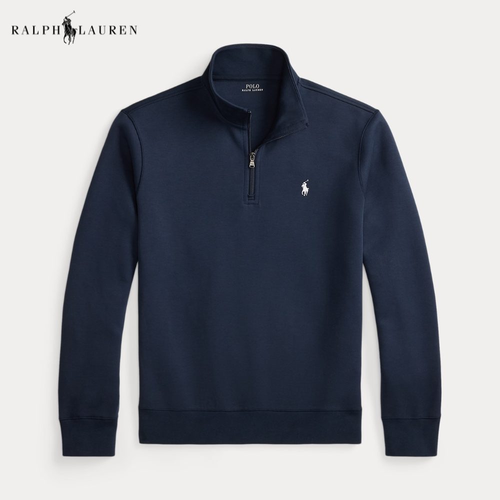 Double-Knit Quarter-Zip Pullover