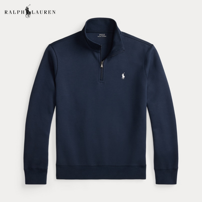 Double-Knit Quarter-Zip Pullover
