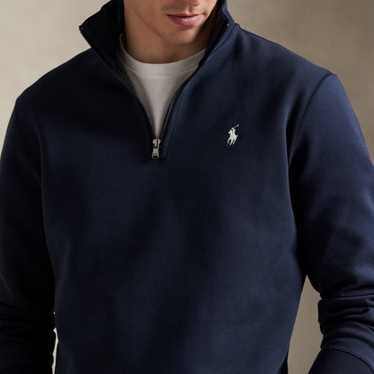 Double-Knit Quarter-Zip Pullover