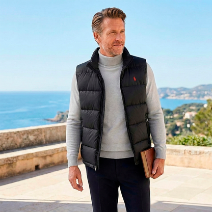 Polo Puffer Vest & Turtleneck Set