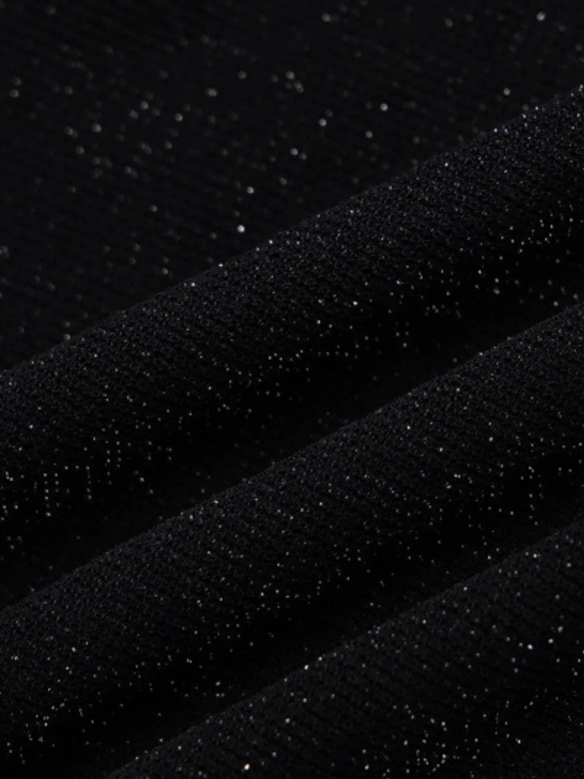 Sparkling Mesh Slip Mini Dress With Side Slit